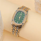 Luxury 2025 Women's Quartz Watch - Green Diamond Dress Watch - Himpall